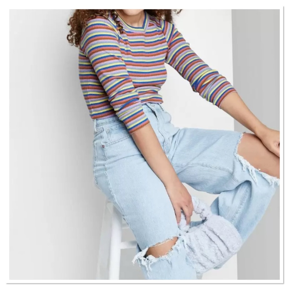 Women’s Long Sleeve Slim Fit Baby T-Shirt Wild Fable